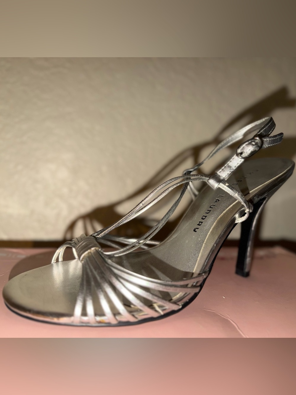 Metallic Silver Strappy High Heel Sandals - Chinese Laundry